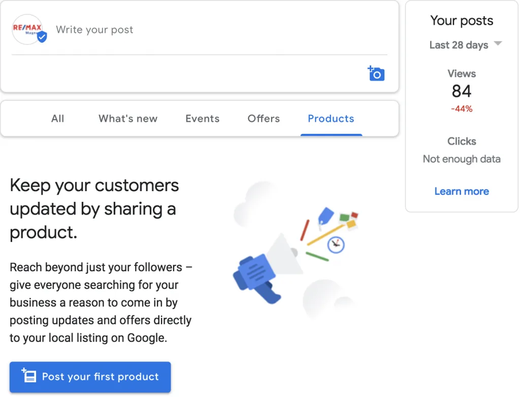 Google my business posts